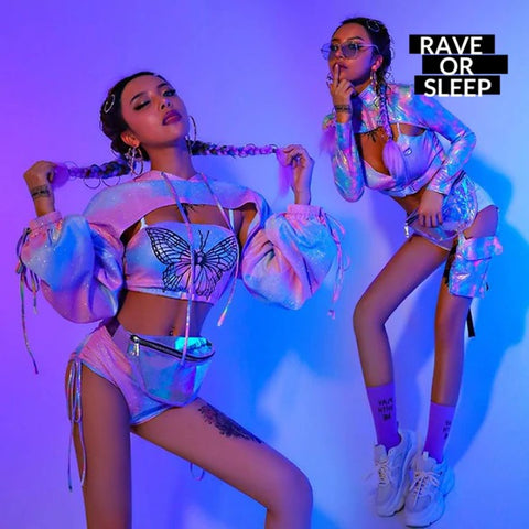 Holographic Rave Outfits