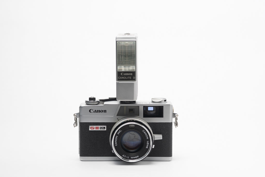 Canon Canonet QL17 G-III Rangefinder Camera with Canolite Flash
