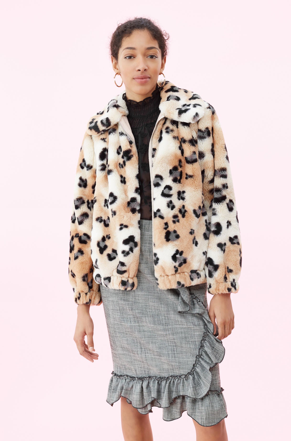 cheetah fur jacket