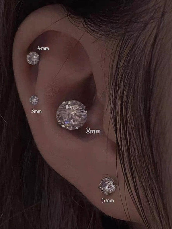 20 Gauge CZ Gems Cartilage Tragus Earring-EARRINGS-Artemis greece