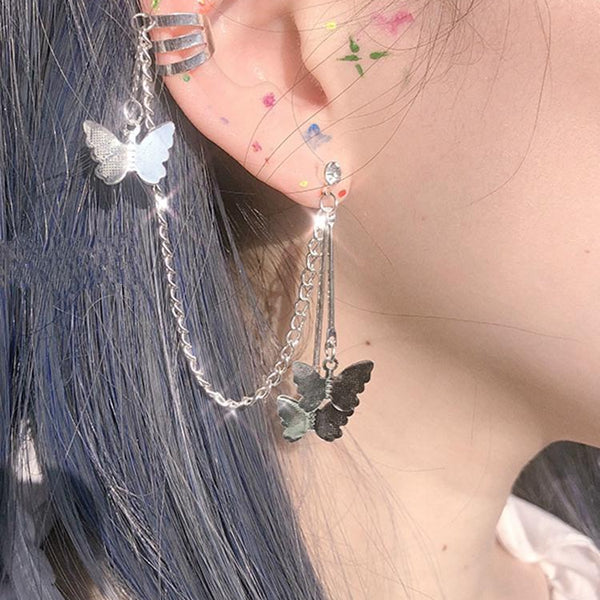 Butterfly Drop Chain Ear Cuff – SugarAndVapor