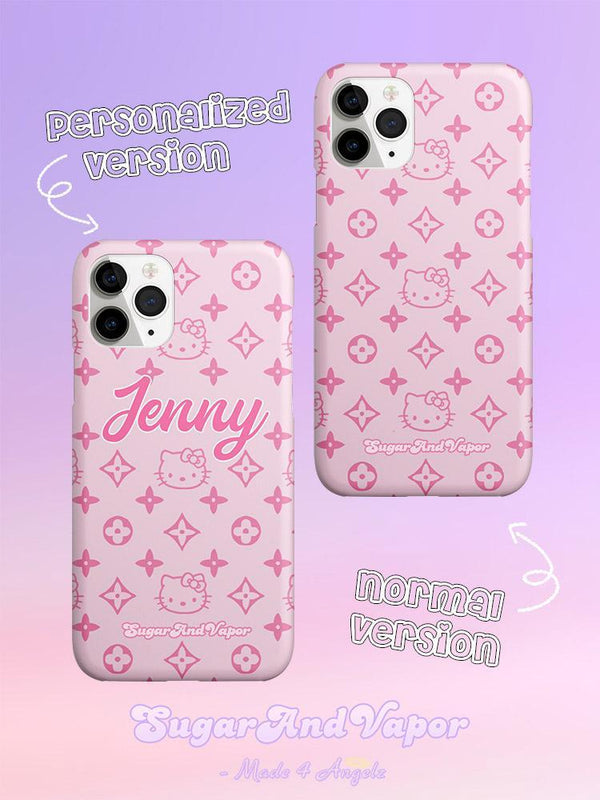 Custom Y2K Kitty Monogram iPhone Case-Phone Case-Artemis greece