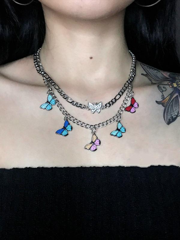 LISA 90s Butterfies Necklace Set-Artemis greece