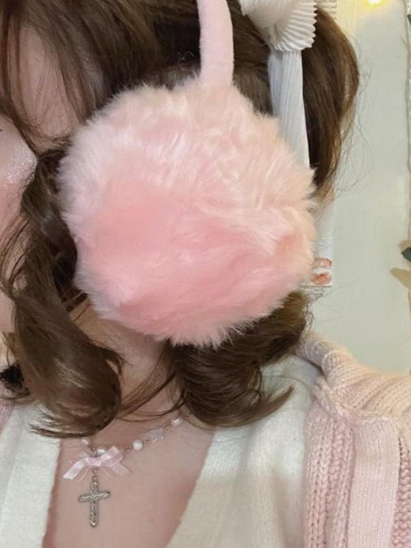 Leia Cute Furry Warm Earmuffs-Hats-Artemis greece