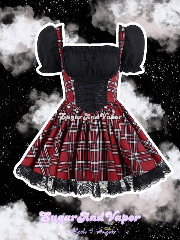 Maeve Dark Lolita Lace-up Princess Dress-DRESSES-Artemis greece