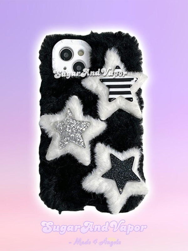 Y2K Stars Fleecy iPhone Case-Phone Case-Artemis greece