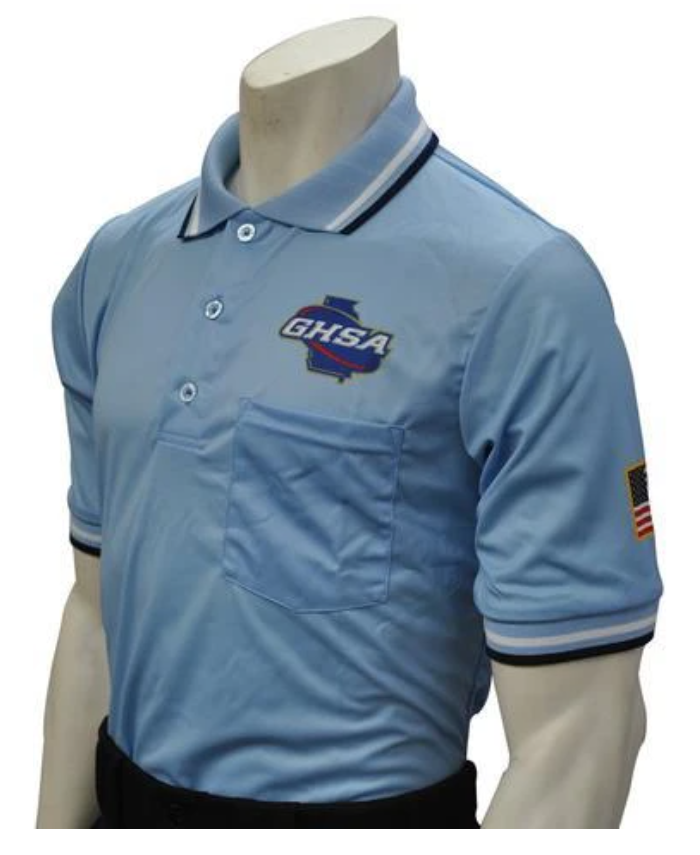 Georgia (GHSA) Short Sleeve Umpire Shirt - Powder Blue – Out West ...