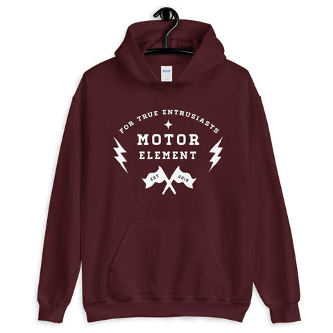 Motor Element Vintage Thunder Hoodie maroon
