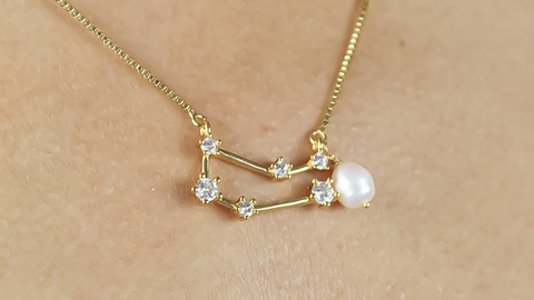 Gemini constellation necklace