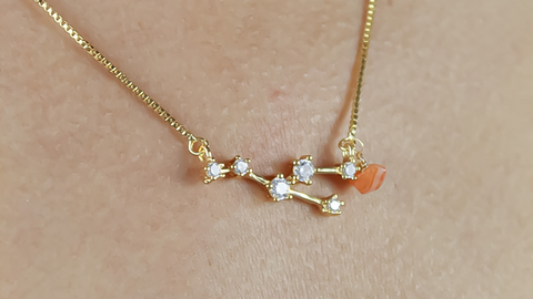 Cancer star sign necklace