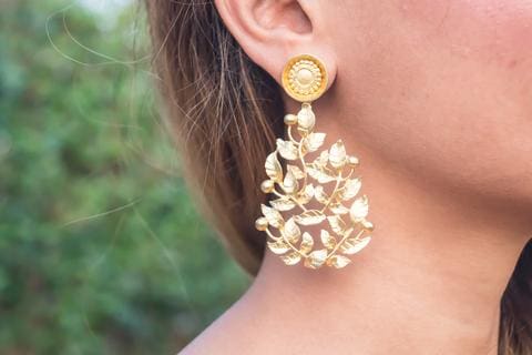 Party Spring Golden Earrings