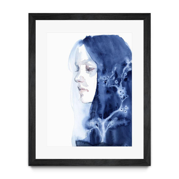 Winter Tree on Blue Porcelain by Agnes Cecile - Eyes On Walls