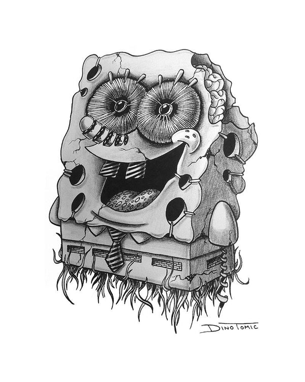 realistic spongebob drawing