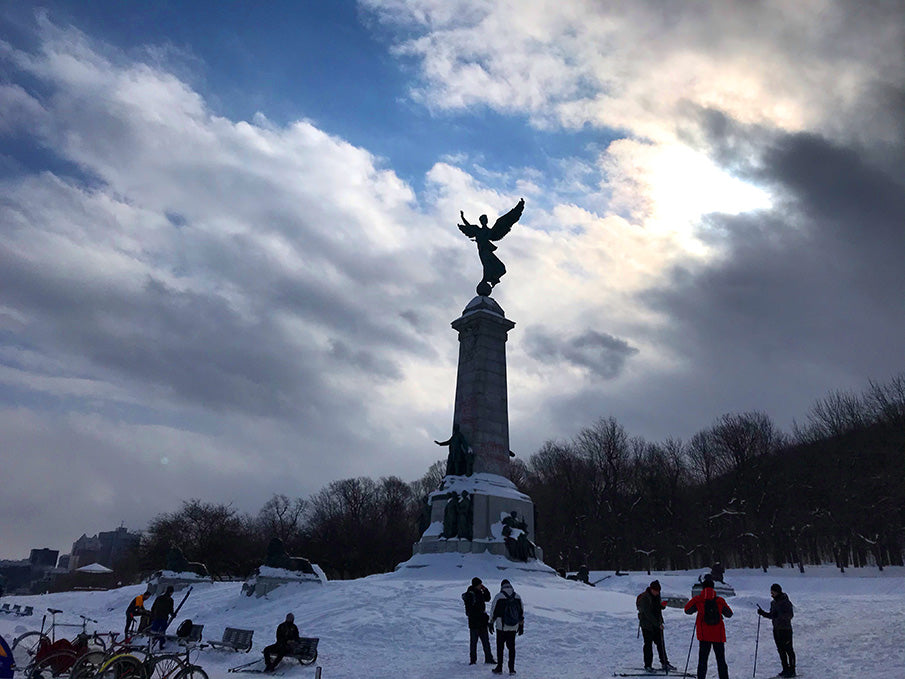 Ange Mont Royal Winter Hiver Ski Montreal Parc Park Angel Monument