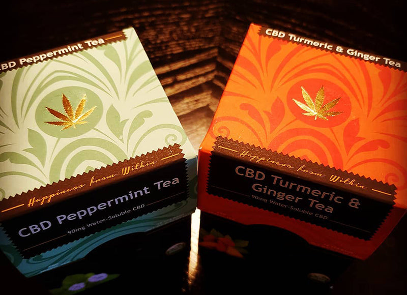 Boxed weed tea bags, image from Leamon Barber on Instagram