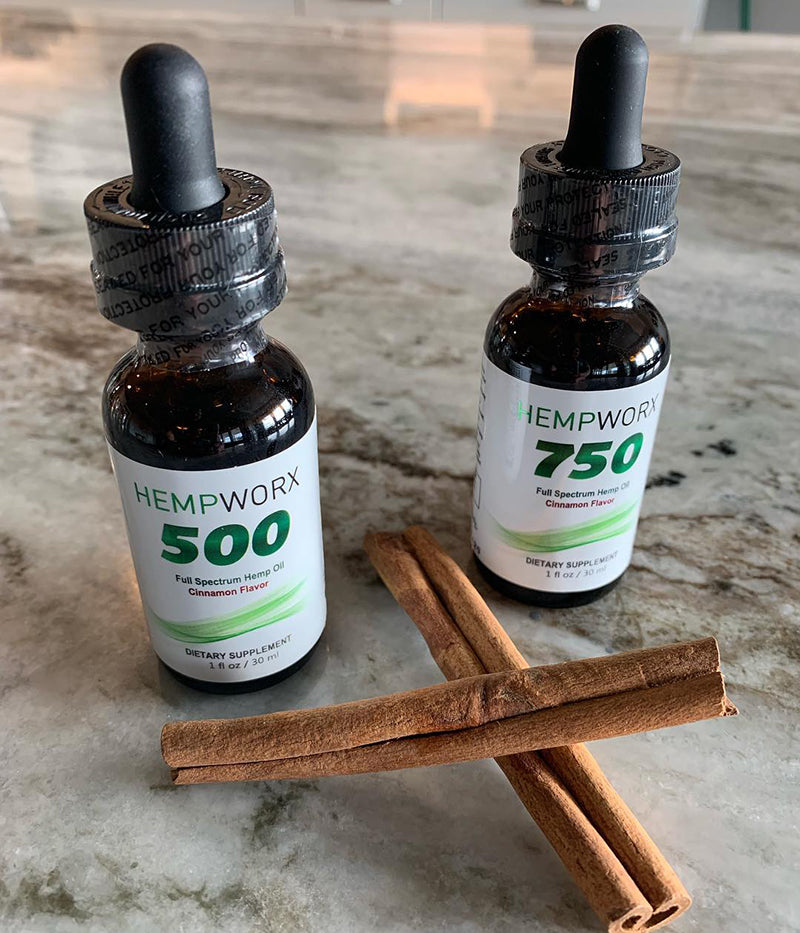 Cinnamon flavored full spectrum hemp oil, image from JSBM99 on Instagram