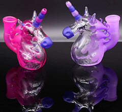 Purple Glass Unicorn Pipe