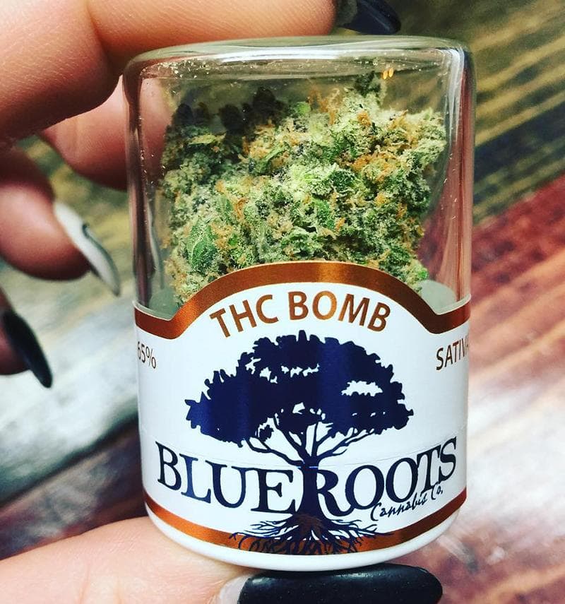 (THC Bomb in dispensary packaging, image from Chel Silly on Instagram)