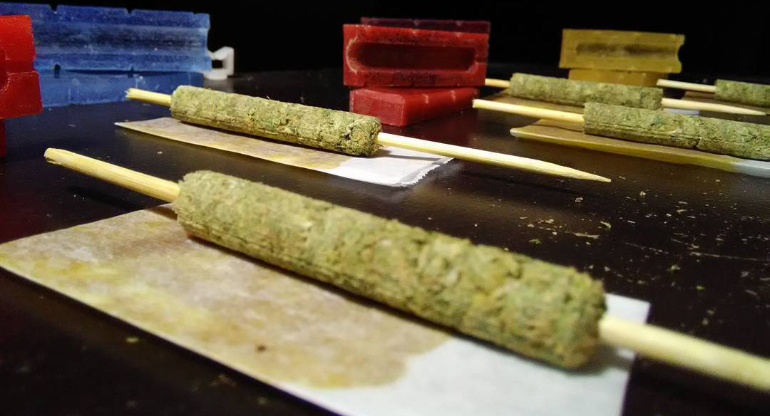 Weed sticks and cigar rolling kit molds, image from Cannagar City on Instagram