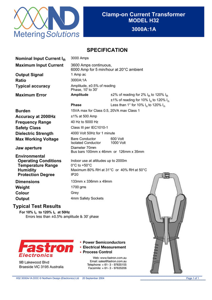 H32 Series Current Clamps