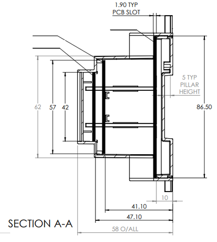Fastron F923x Transducer Side Drawing Detail