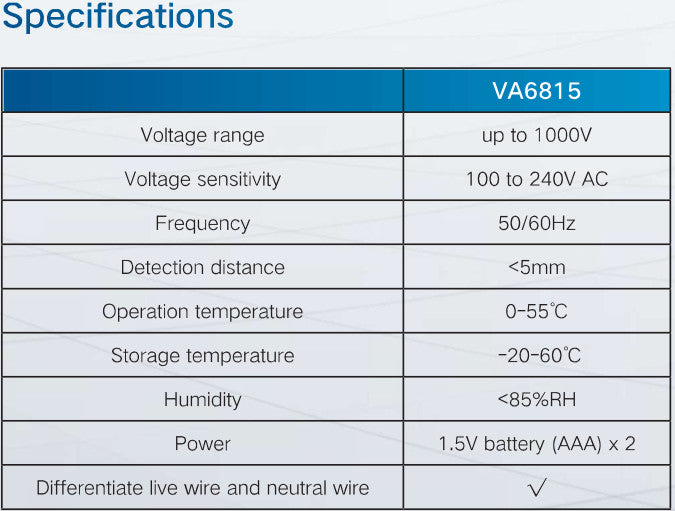 VA6815 Pen Voltage Detectors VA Instruments