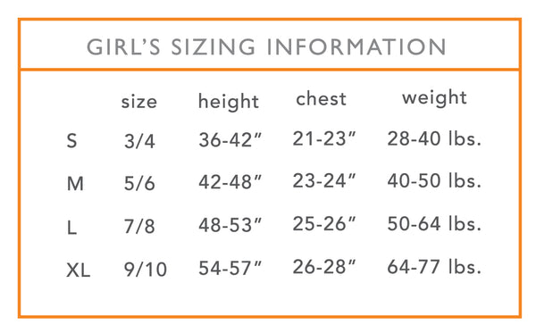 Girls Size Chart