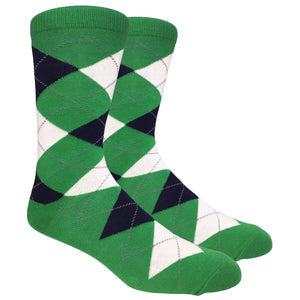 green argyle socks