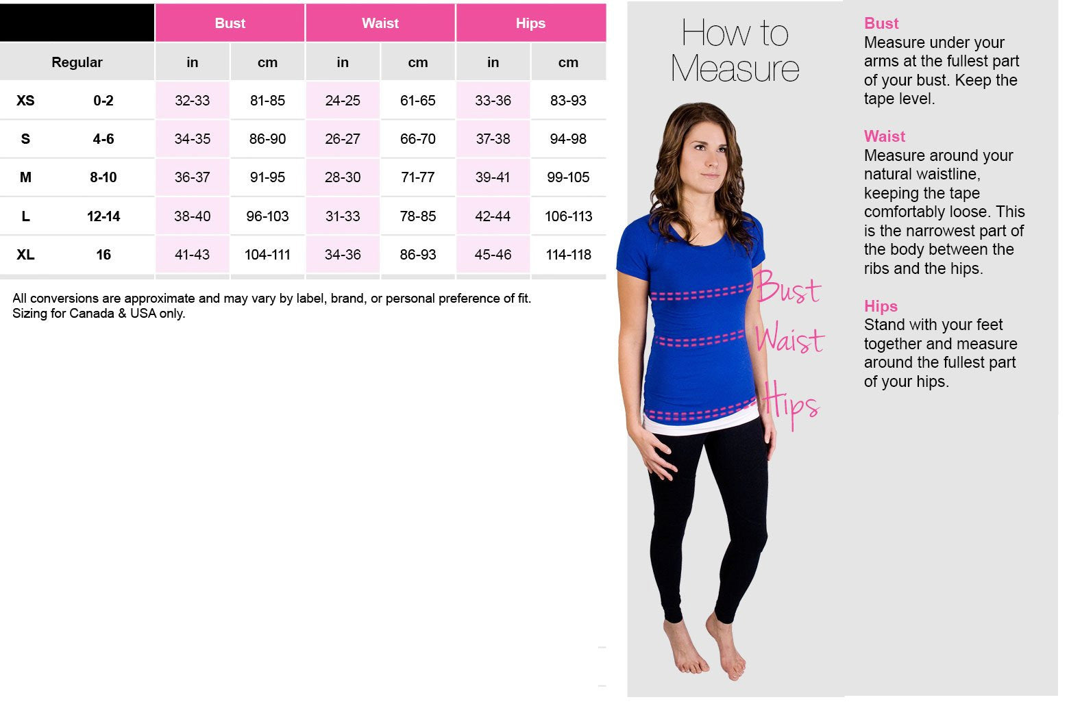 Sizing Guide or Chart