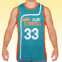 Flint Tropics Custom Basketball Jersey Add Your Name and Number Adult  Halloween Costume 