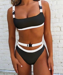 white halter bikini