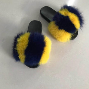 yellow fluffy slides