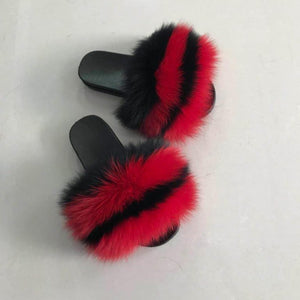 red fluffy slides