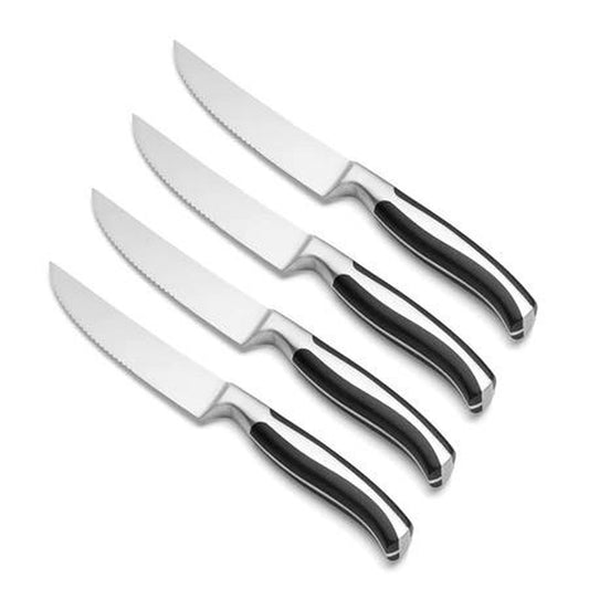 Oneida 4-Piece Steak Knife Set, Brushed Finish Stainless Steel – Lijo Décor