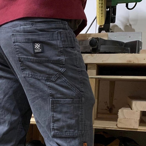 Why is reinforced stitching important in construction pants