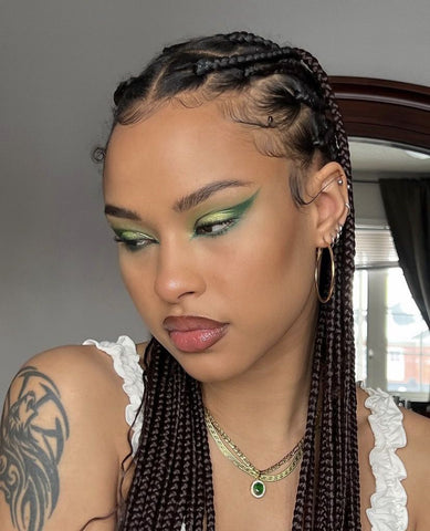 Festive eyeshadow looks, green eyeshadow looks, UKLASH