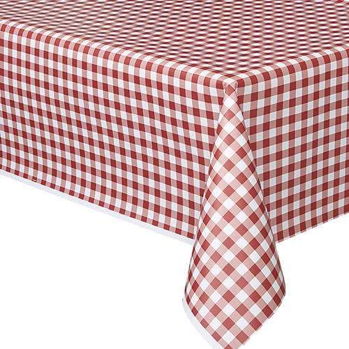 Red And White Gingham Check Tablecloth