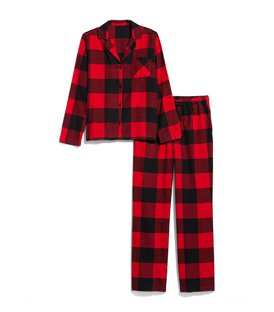 Old Navy Matching Flannel Pajama Set for Women White Tartan