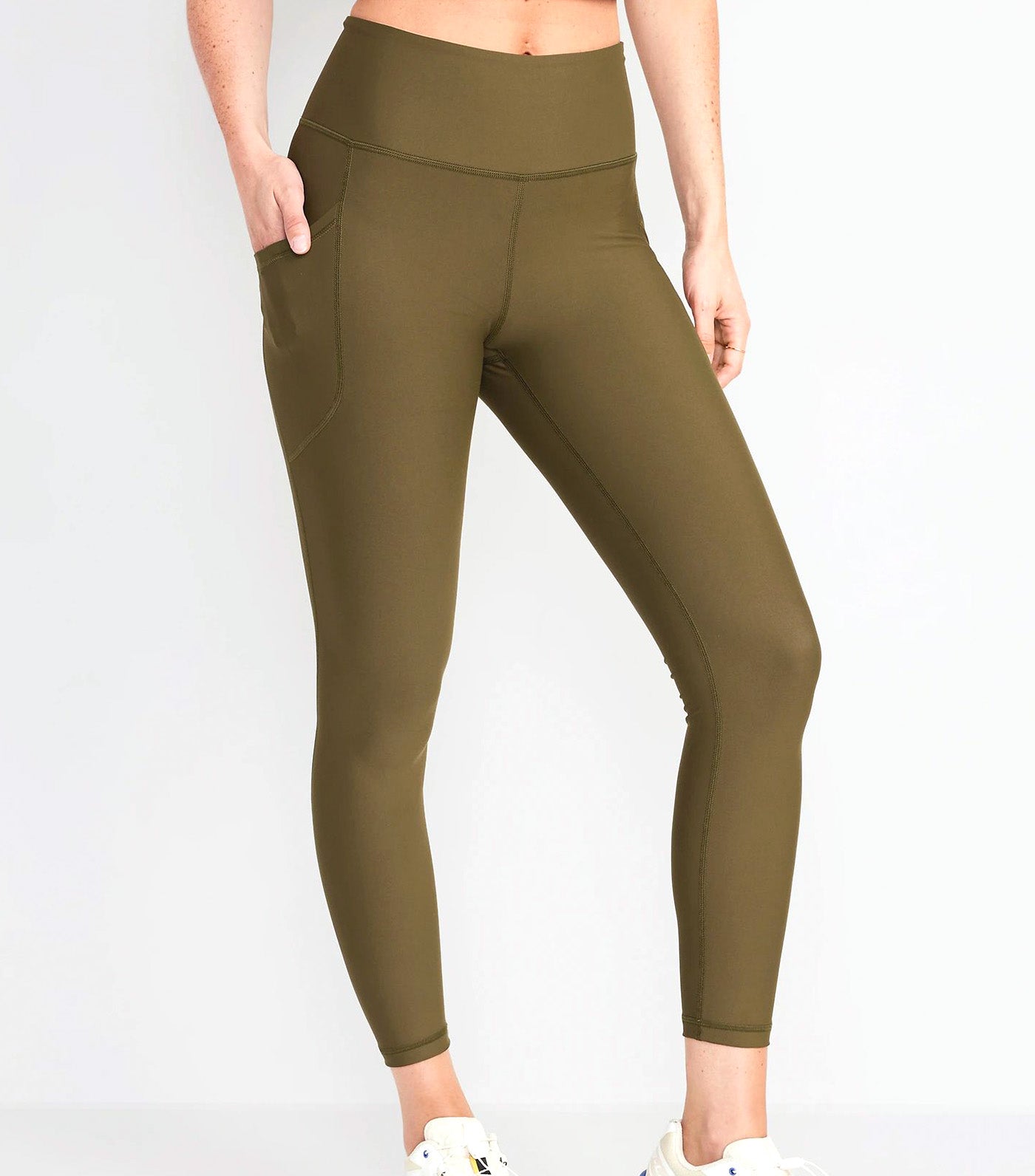 High-Waisted PowerSoft 7/8-Length Combination Leggings for Women