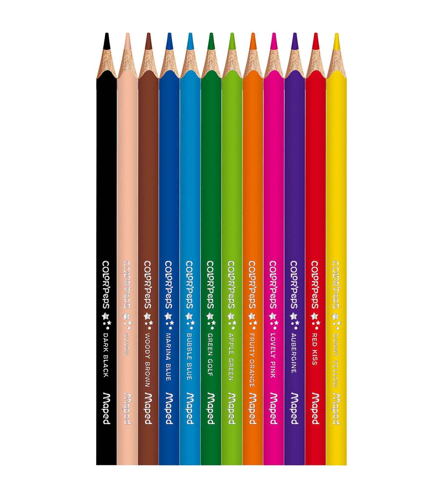 Maped Color'Peps Colored Pencils, Assorted Colors, Set of 48