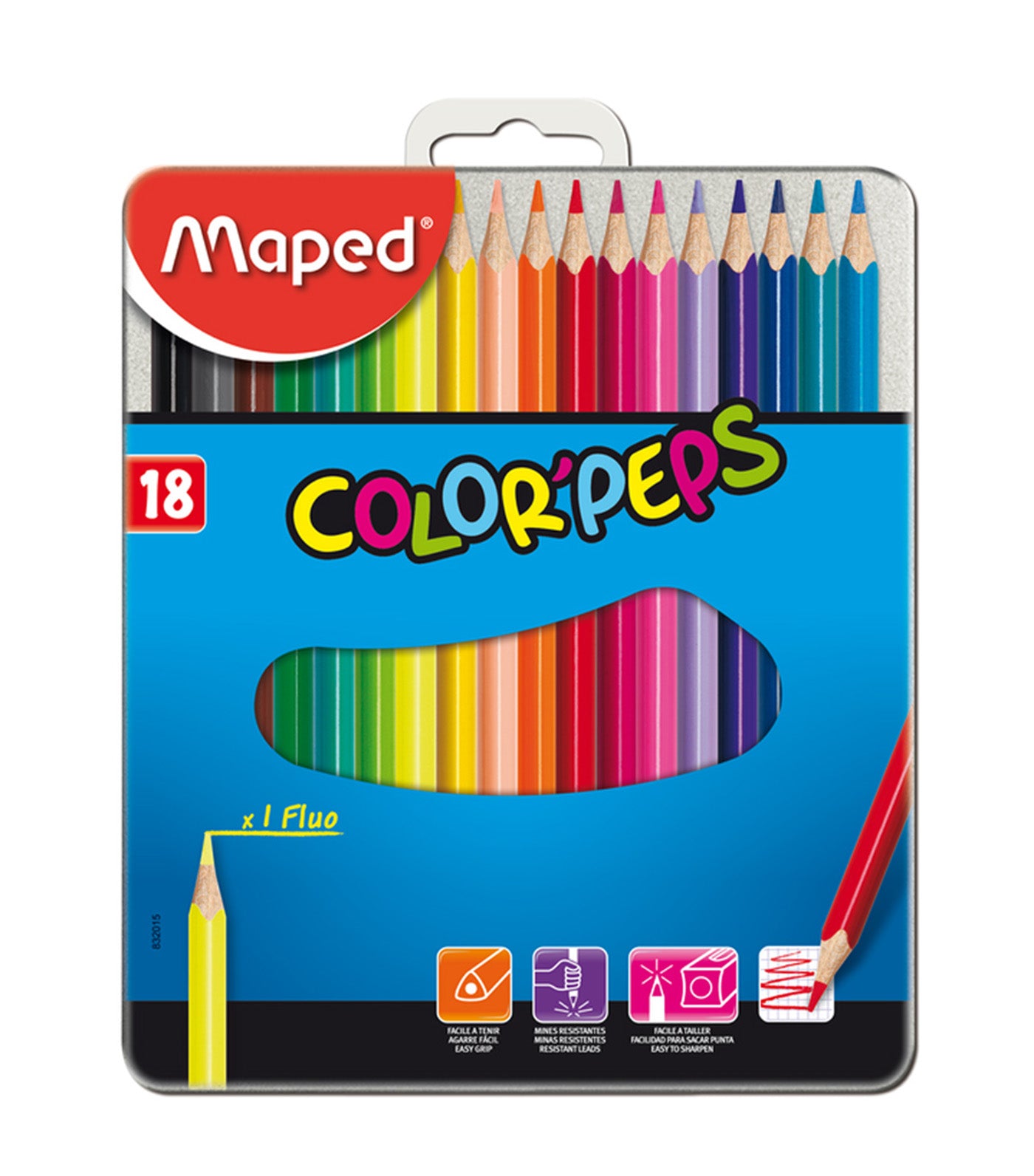 Ref:850022] MAPED Boite de 12 Crayons à papier BLACK'PEPS 2B