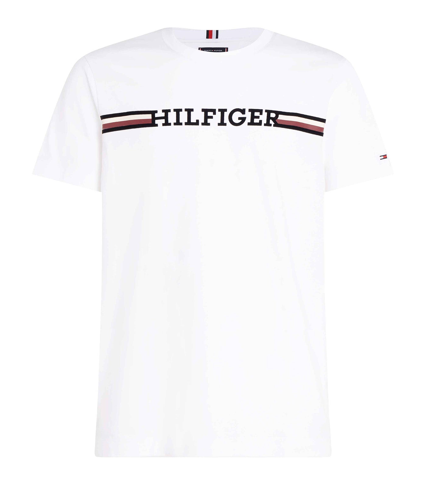 Tommy Hilfiger Men's RWB Monotype Chest Slim Fit Tee White