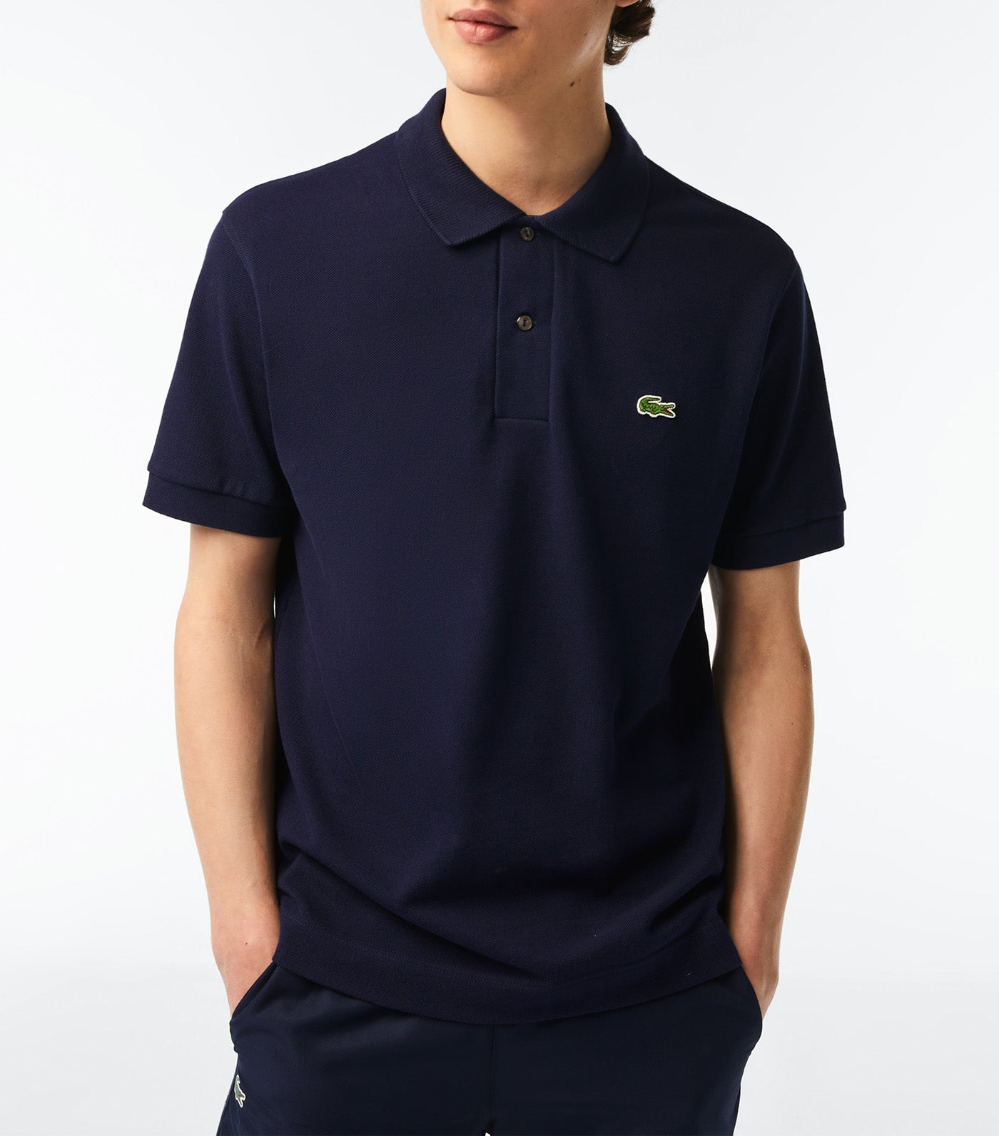 Crocodile Blue/Flour Lacoste Men\'s Shirt Navy Print Golf Polo