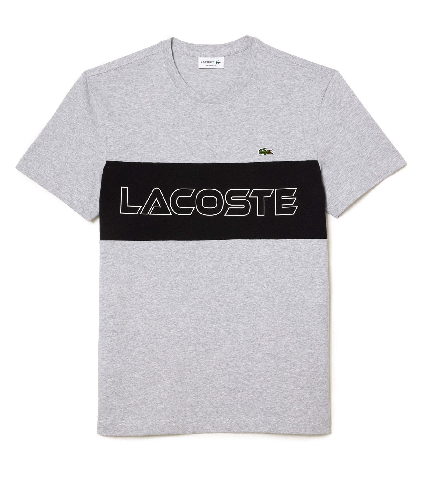 Lacoste Lacoste Regular Fit Printed Colourblock T-Shirt Sequoia/Abysm