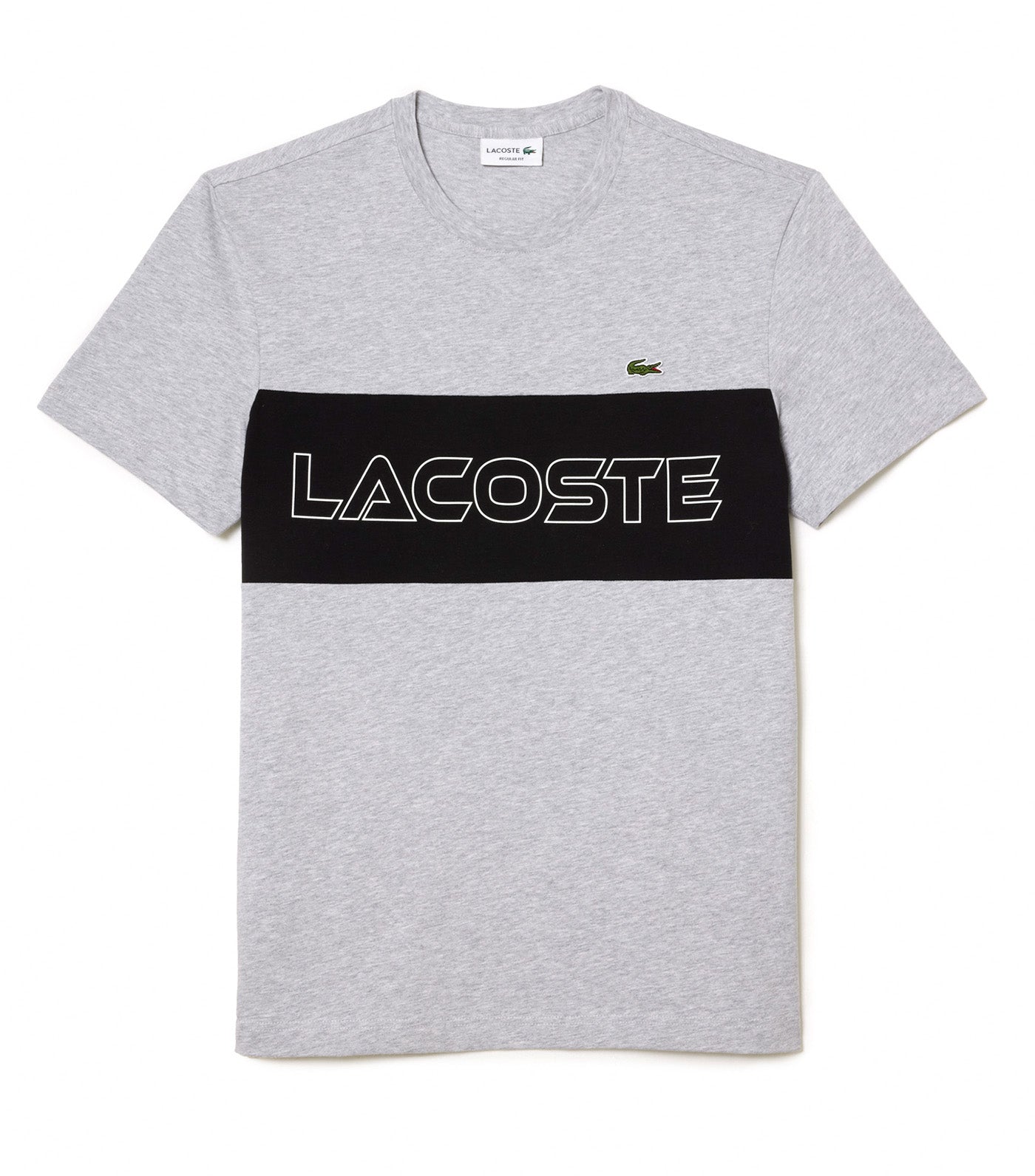 Lacoste Lacoste Regular Fit Sequoia/Abysm T-Shirt Colourblock Printed