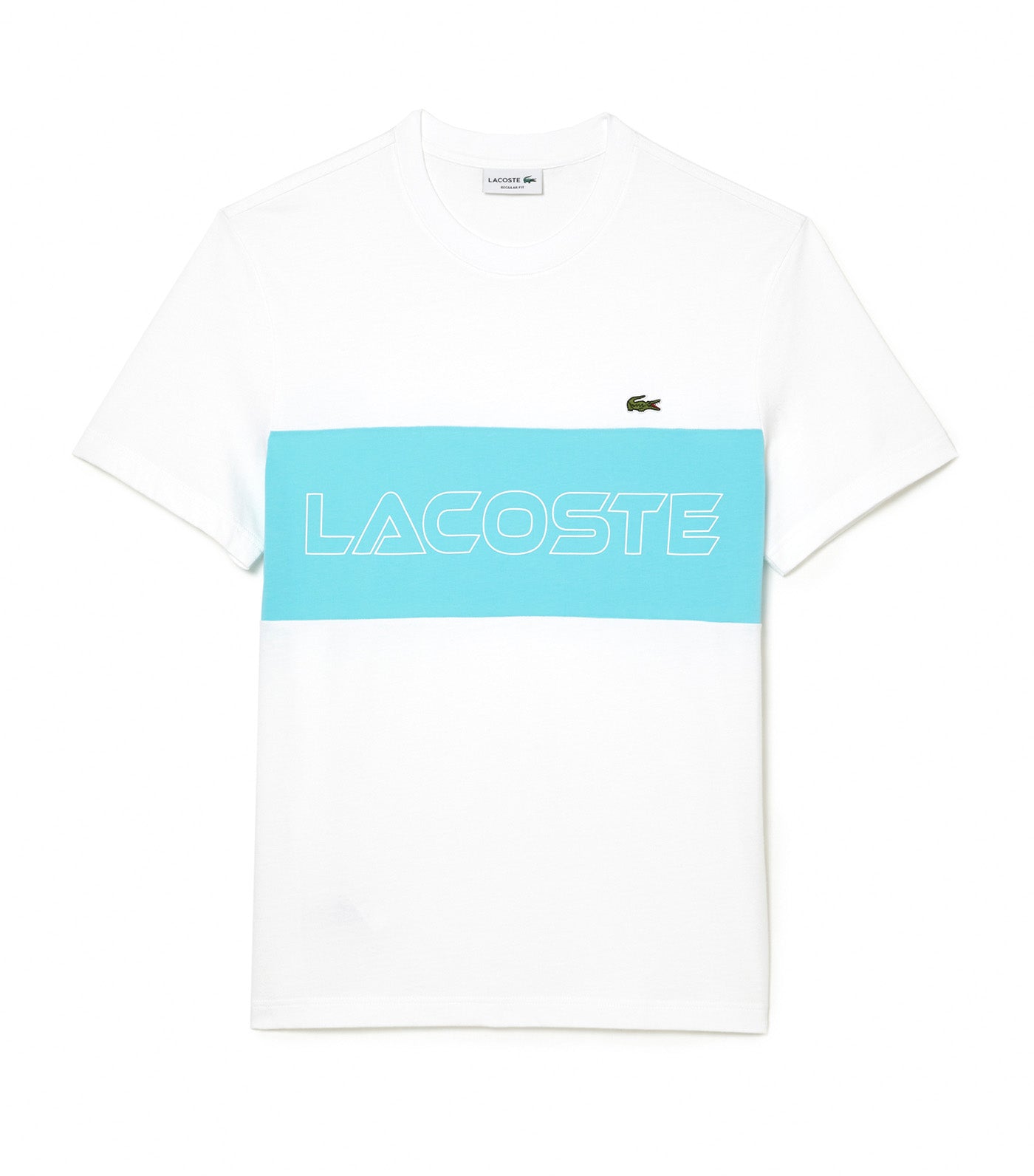 Lacoste Lacoste Regular Fit Printed Colourblock Sequoia/Abysm T-Shirt