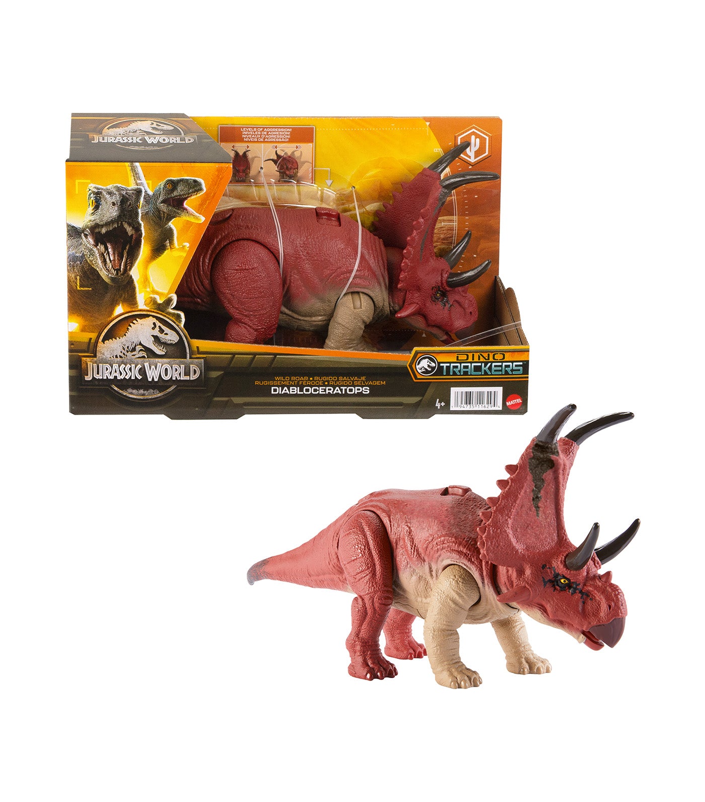 Jurassic World Dominion Tyrannosaurus Rex Dinosaur Toy, Thrash N Devour  Sound, Chomp Action 