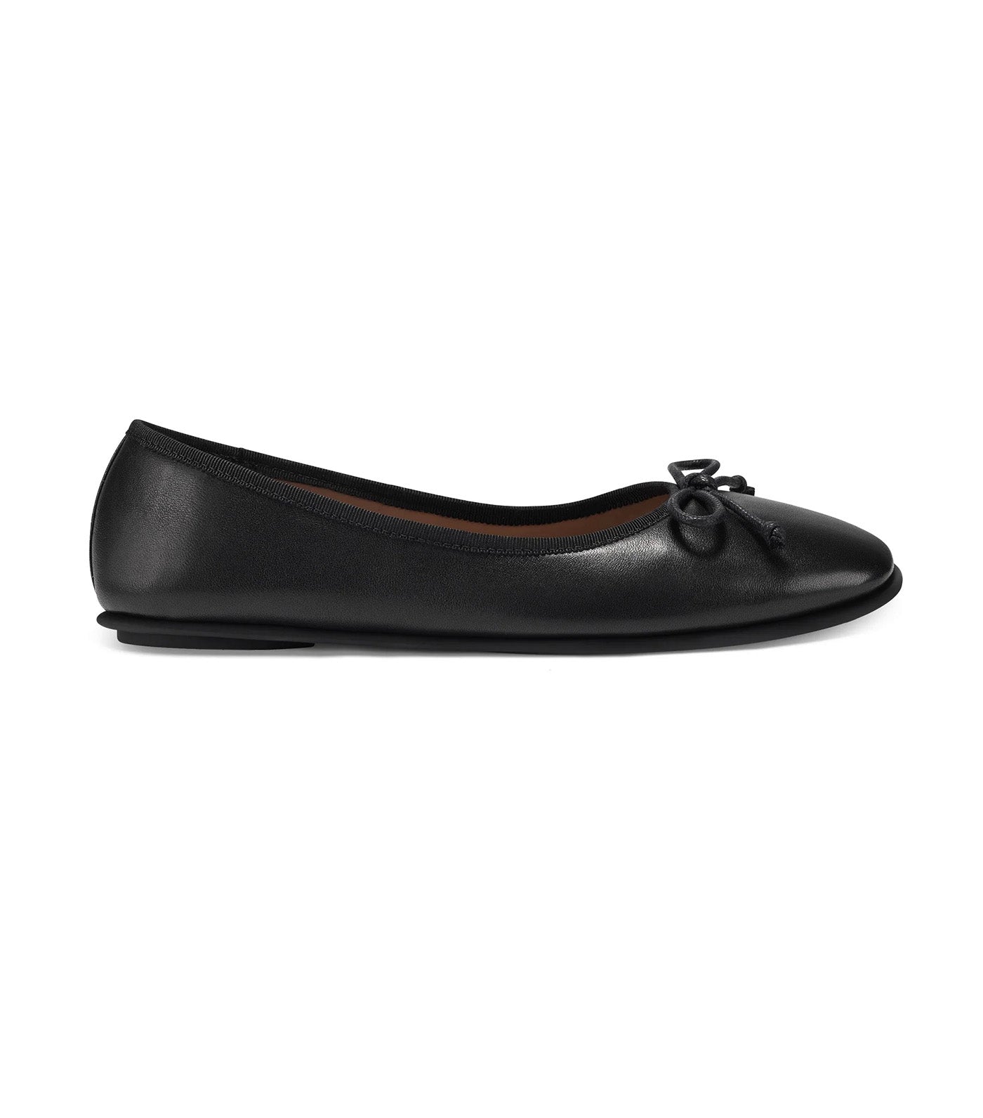 Ferragamo Varina Ballet Flats Black/New Bisque