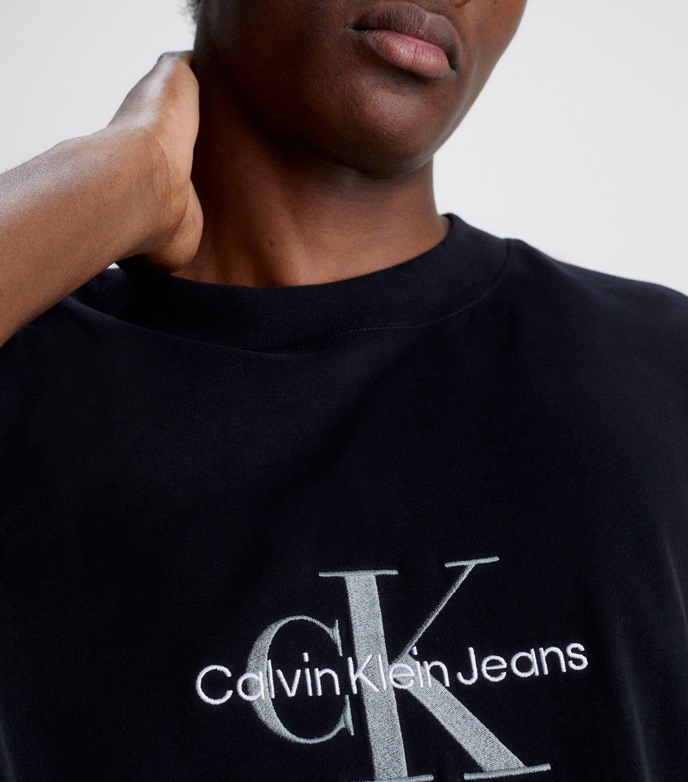 Calvin Klein Monologo Rib Knit Slim Black cK Polo