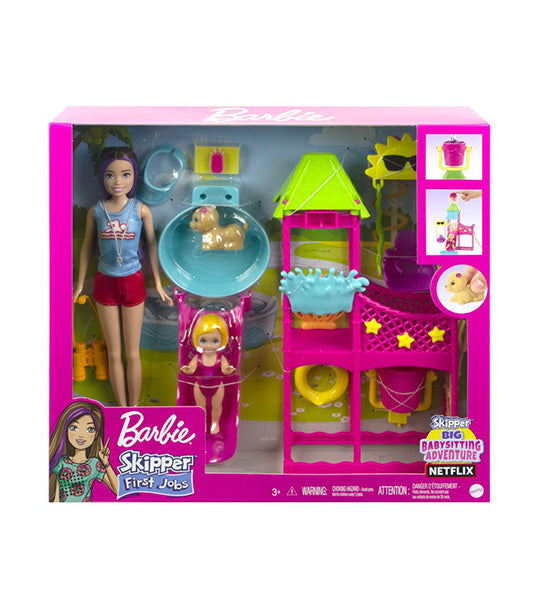 Barbie Skipper Doll and Snack Bar Playset with Color-Change Feature and  Accessories First Jobs